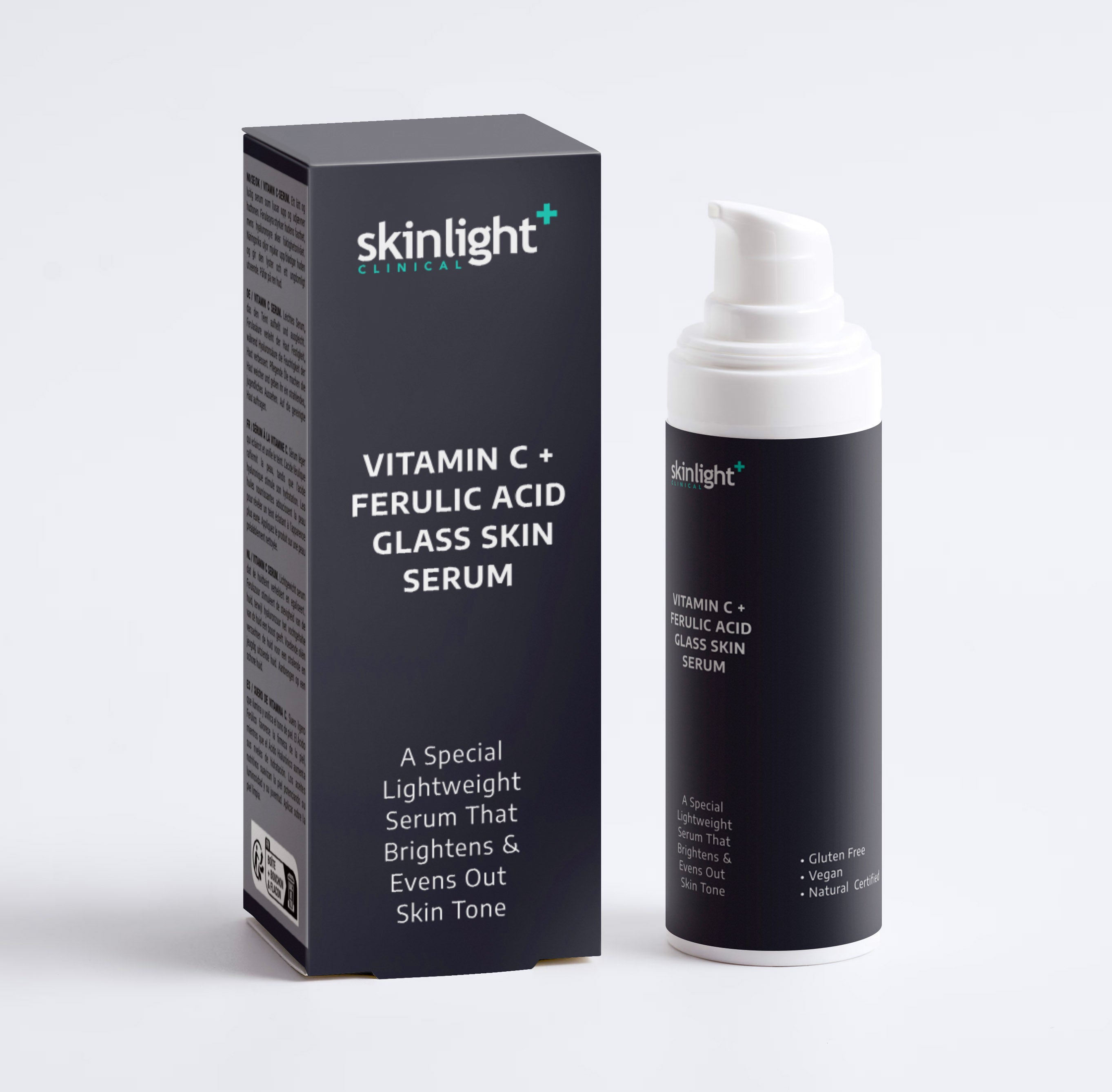 Vitamin C + Ferulic Acid - Glass Skin Brightening Serum - 30ml